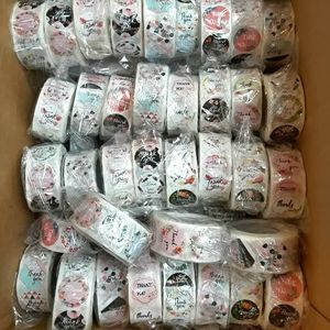 Thank You Stickers, 500ct each roll, Buy 2 roll get 1 roll FREE❤Different design